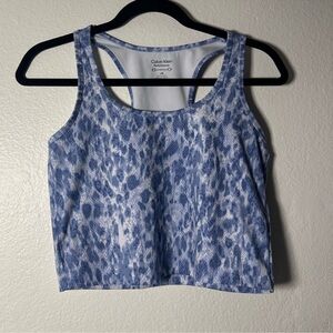 Calvin Klein Performance Blue and White Tank Top
